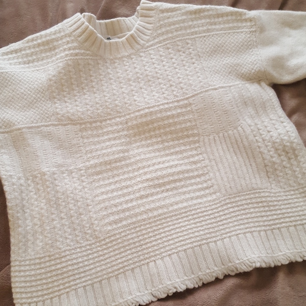 Madewell cream knit sweater